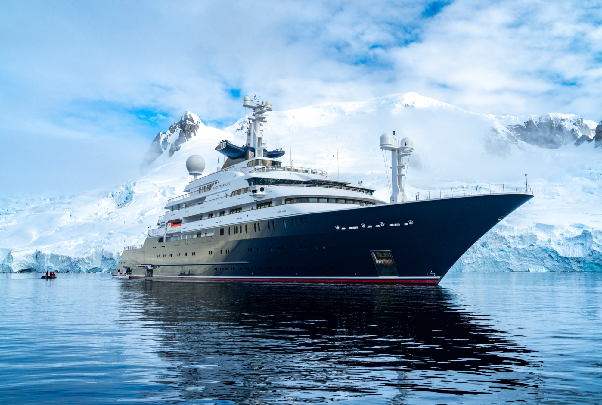 Superyacht in Antarctica